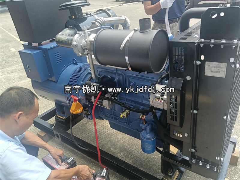 2024年9月18日，50kw濰坊雷納柴油發(fā)電機組試機發(fā)貨百色